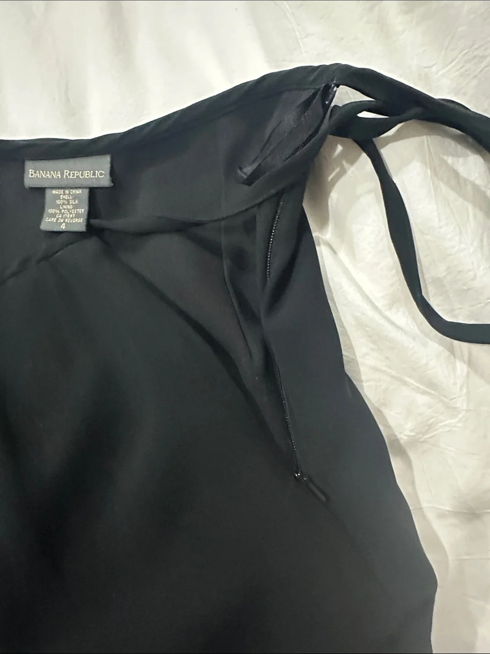 Banana Republic Black Silk Maxi Skirt with Side Tie Detail - Picture 3 of 3